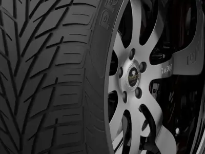 Savini Forged SV-28S Wheel and Tire 3D model