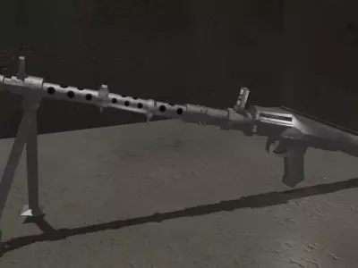 Maschinengewehr 34 WWII Weapon Free low-poly 3D model