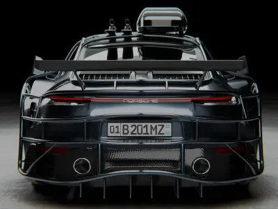 Porsche Carrera Tuned Free low-poly 3D model