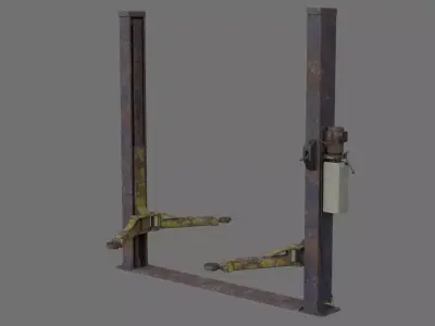 Two Post Lift 1C Low-poly 3D model