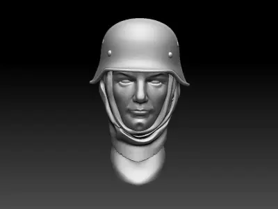 helmet wwii german 3D print model
