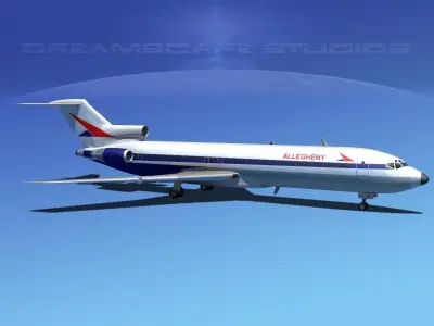 Boeing 727-200 Allegheny  3D model