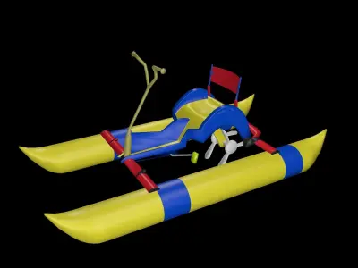 Paddle bike  low poly Low-poly 3D model