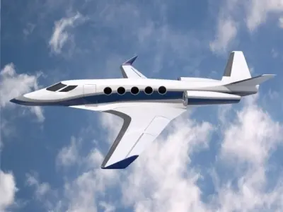 Space Eagle concept aircraft Low-poly 3D model