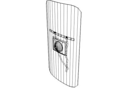 Personal Armor Shield - Roman Shield 3D model