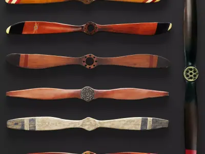 Set propeller by Authentic Models and UMA Enterpri 3D 3D model