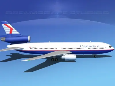 Douglas DC-10 Canadian 3D model