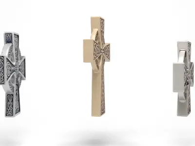 Celtic crosses Low-poly 3D model