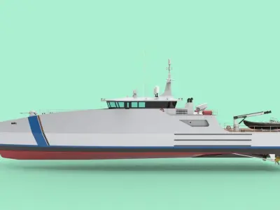 Coastguard Patrol Ship 3D model