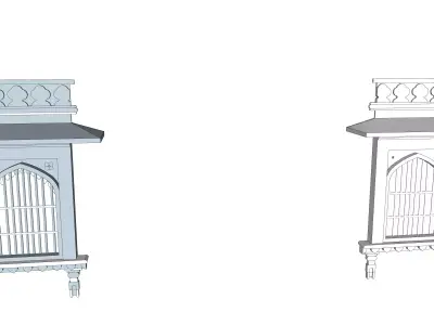 indian jodhpuri stone jharokha 3d modal Low-poly 3D model