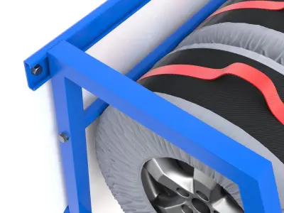 Spare Car Tyre Wheel Storage and Carry Bag Cover 3D model