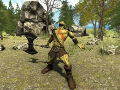 Orc Warrior Low-poly 3D model