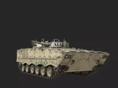 4 coatings of PLA Army ZBD04 ZBD-04 Infantry Fighting Vehicle Low-poly 3D model