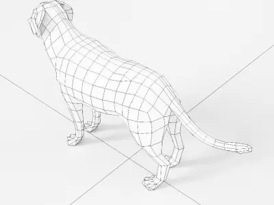 Dog 3d model labrador Low-poly 3D model