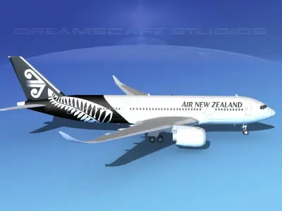 Airbus A350-800 Air New Zealand 3D model