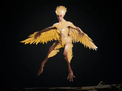Harpy Low-poly 3D model