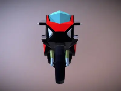 Motorcycle 3D Lowpoly Low-poly 3D model