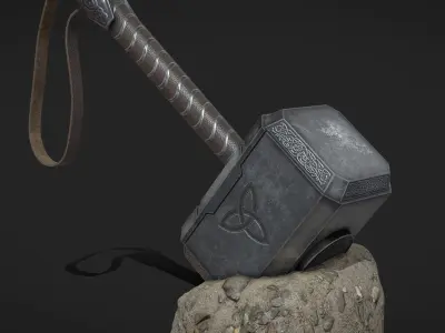 Mjolnir Hammer Replica 3D model