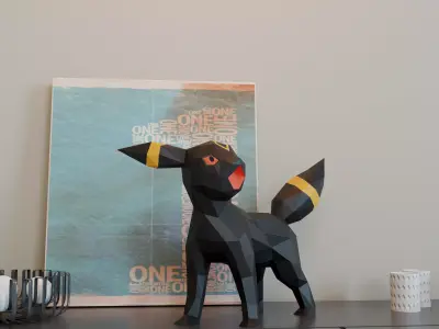 UMBREON POKEMON LOW POLY 3D model