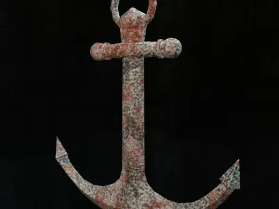 Ship Anchor Game Asset Low-poly 3D model
