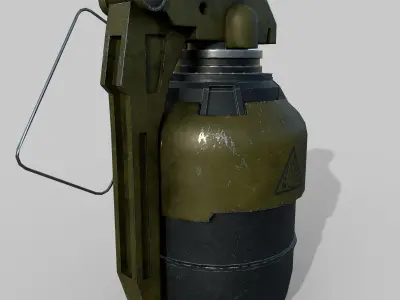 Futuristic grenade concept Low-poly 3D model