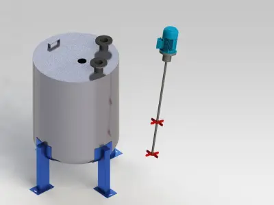 Storage with stirrer Free 3D model