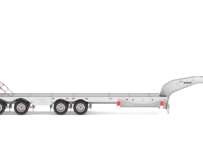Drake 4x4 Low Loader Trailer Heavy-Duty Haulage 3D model