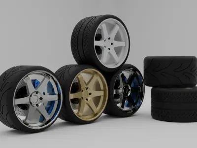 VOLK Racing TE37 Rim Free 3D model