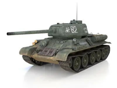 T-34 85 - Soviet medium tank - 82 3D model