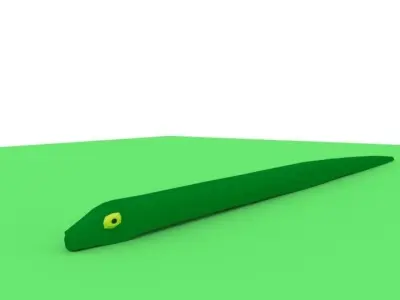 Snake Low Poly Cartoon Model Low-poly 3D model