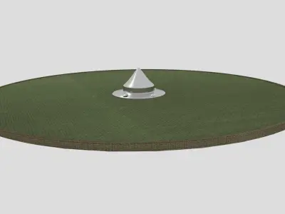 germanic shield reconstructed from original Finds Free low-poly 3D model