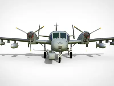 Grumman OV-1D Mohawk 3D model