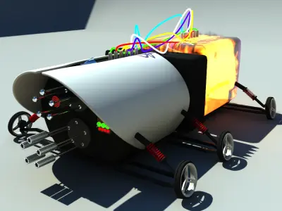 future weapon vehicle Free low-poly 3D model