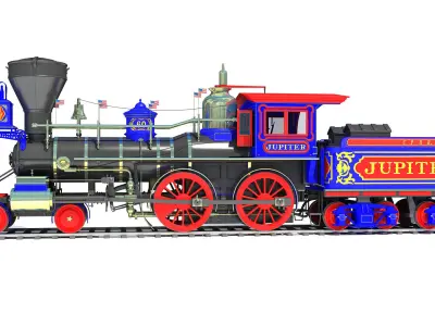 Jupiter Steam Locomotive 3D model