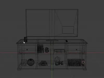 Tv Console Free 3D model