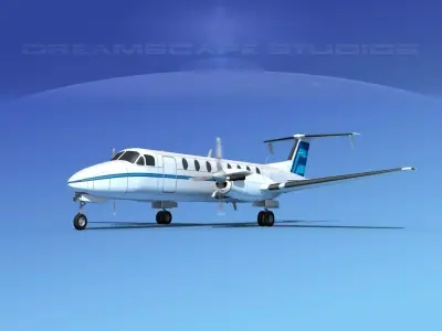 Beechcraft B1900C V02 3D model