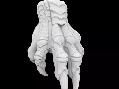 Double Finger Claw 3D Print Model 3D print model