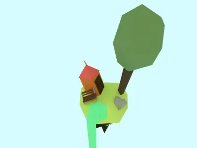 Low Poly origami bird Free low-poly 3D model