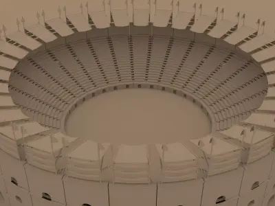 A simple gladiator war zone 3D model