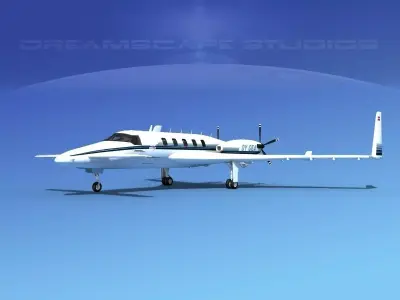Beechcraft Starship 2000 T10 3D model