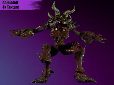 Demon Insect Low-poly 3D model