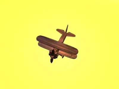 wooden plane 3D model