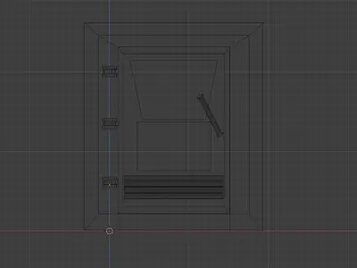 Bunker Door Low-poly 3D model