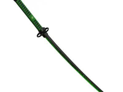 Zombie Slayer Katana Low-poly 3D model