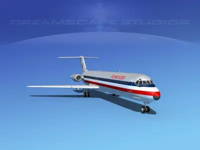 Douglas DC-9-50 American 3D model
