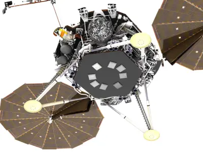 Insight lander Low-poly 3D model