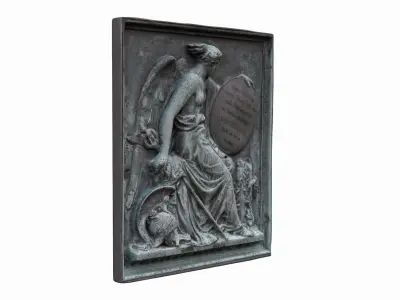 High Relief Angel with Sword 3D model