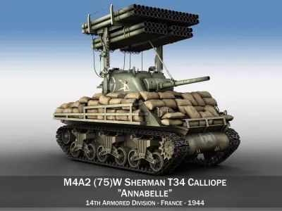 M4A3 Calliope Annabell 3D model