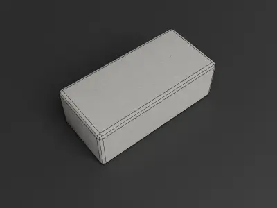 White brick Lowpoly pack of bricks blocks low-poly Free low-poly 3D model