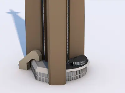 Toronto CN Tower Low-poly 3D model
